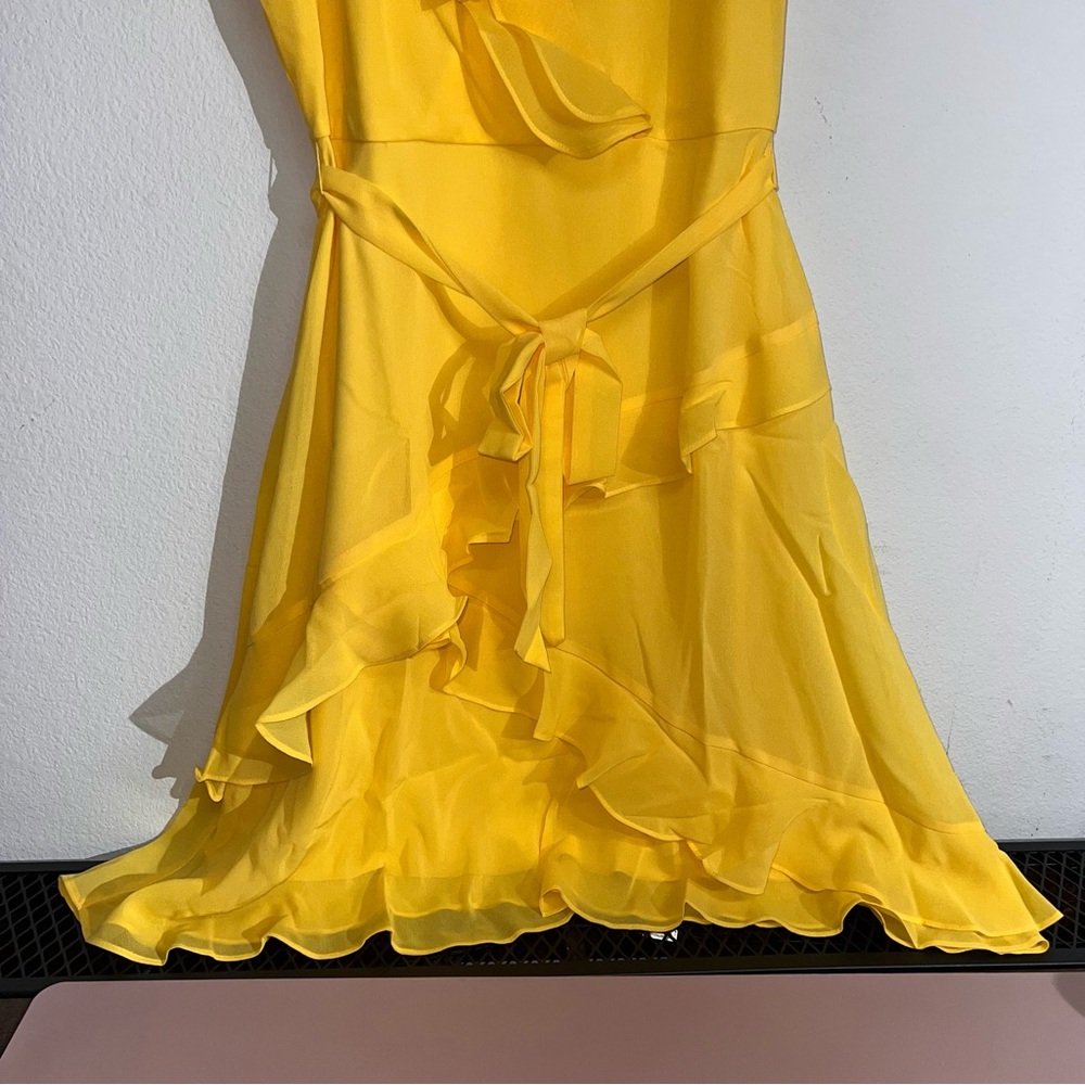 NWT Danny & Nicole‎ Short Sleeve Fit + Flare Dress - SUNFLOWER 12 $89 - Picture 3 of 13